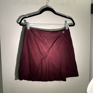 Frank & Oak Corduroy Wrap Mini Skirt